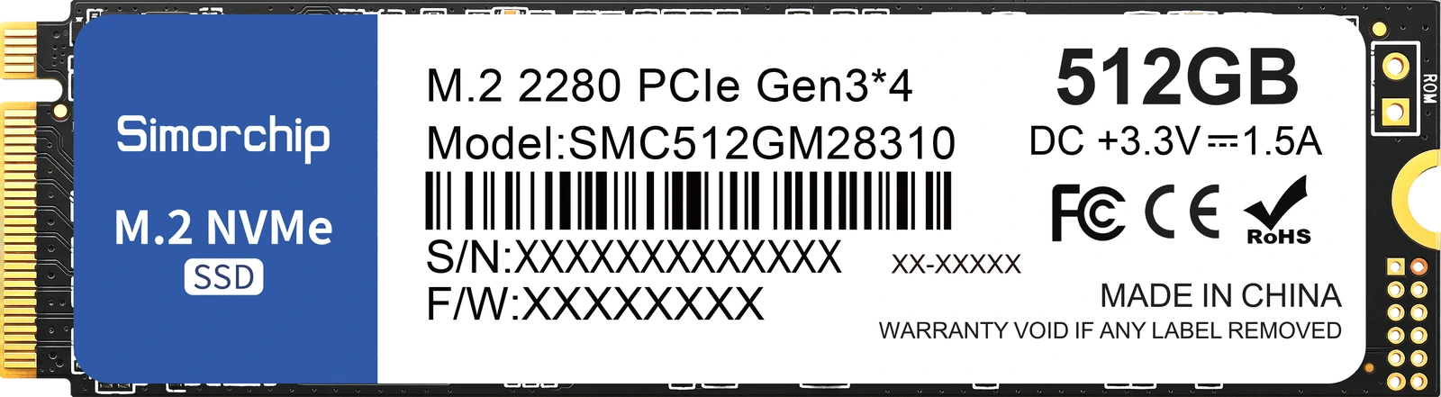 SIMORCHIP M.2 2280 PCIe solid-state drive